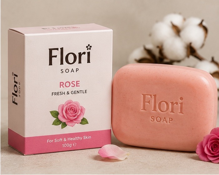 Flori Soap rose carton