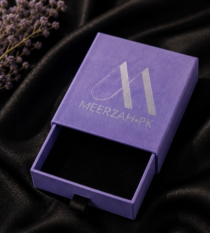 Meerzah.pk violet jewellery drawer box